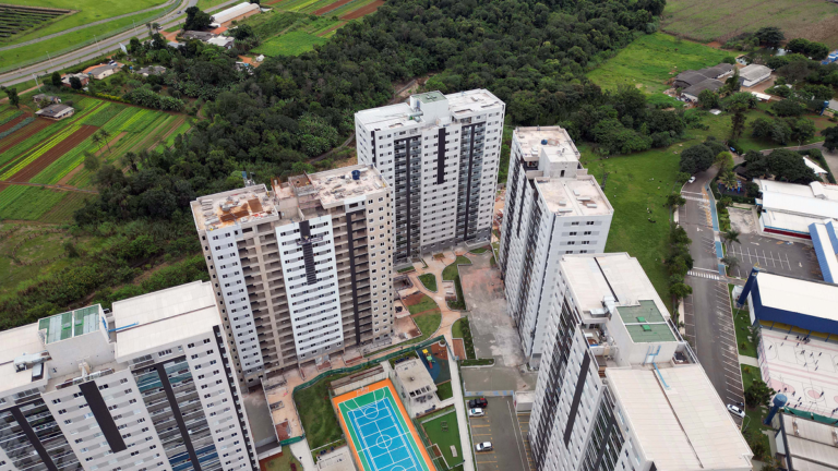Vista Área da torre 05, 06 e 07 do Reserva Parque Clube